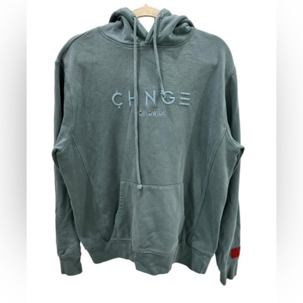CHNGE Unisex Hooded 100% organic cotton retro hip green sweater